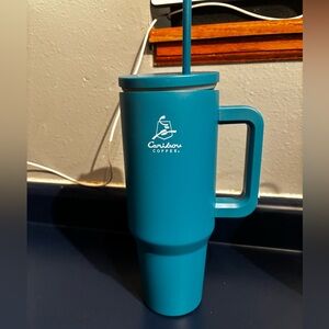 Caribou Coffee Blue Travel Mug